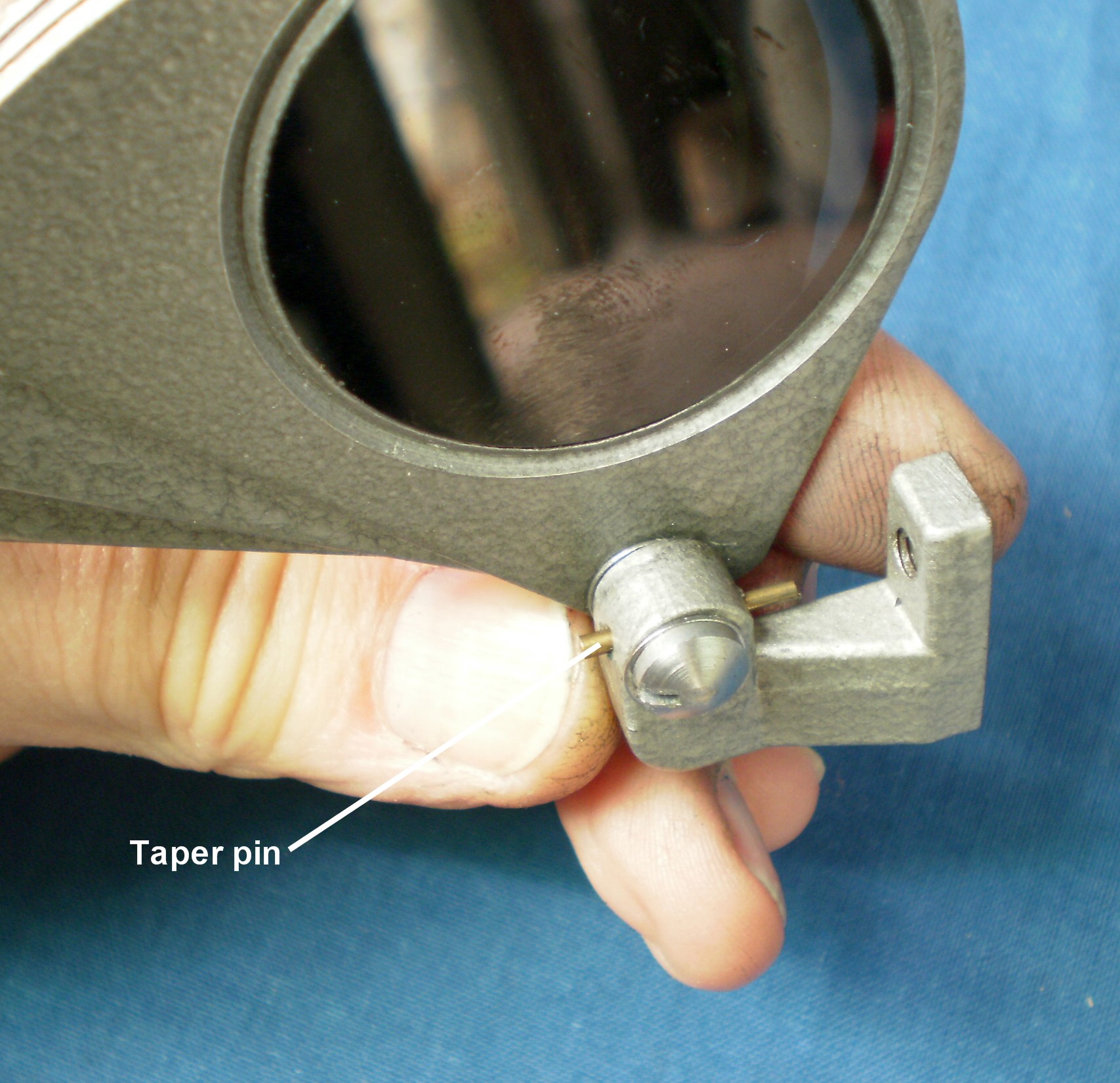 Figure 8: New taper pin in place.