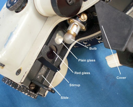 Figure 15: Bubble illumination lamp and filter slide.