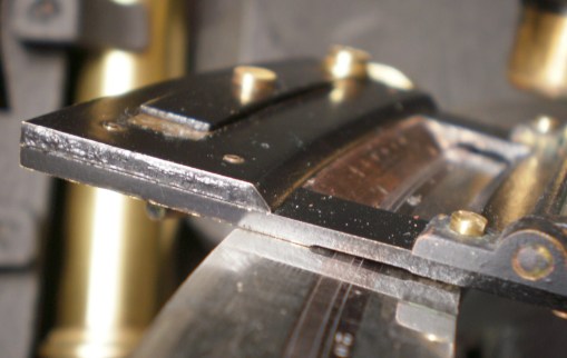 Figure 10: Bent index arm corrected.