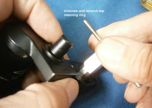 Figure 5: Remove top retaining ring.