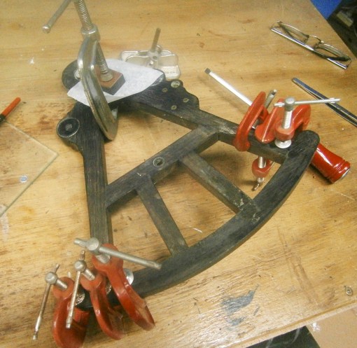 Figure 5: Frame being re-glued.