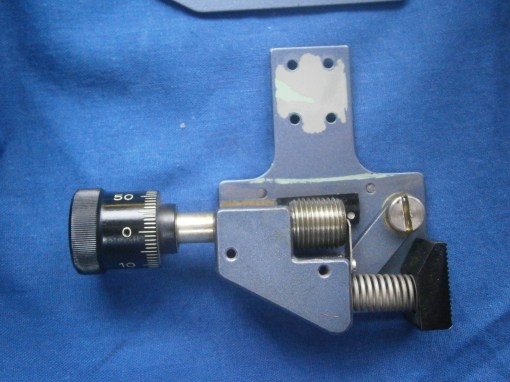 Figure : Front plate removed to show interior of micrometer mechanism.